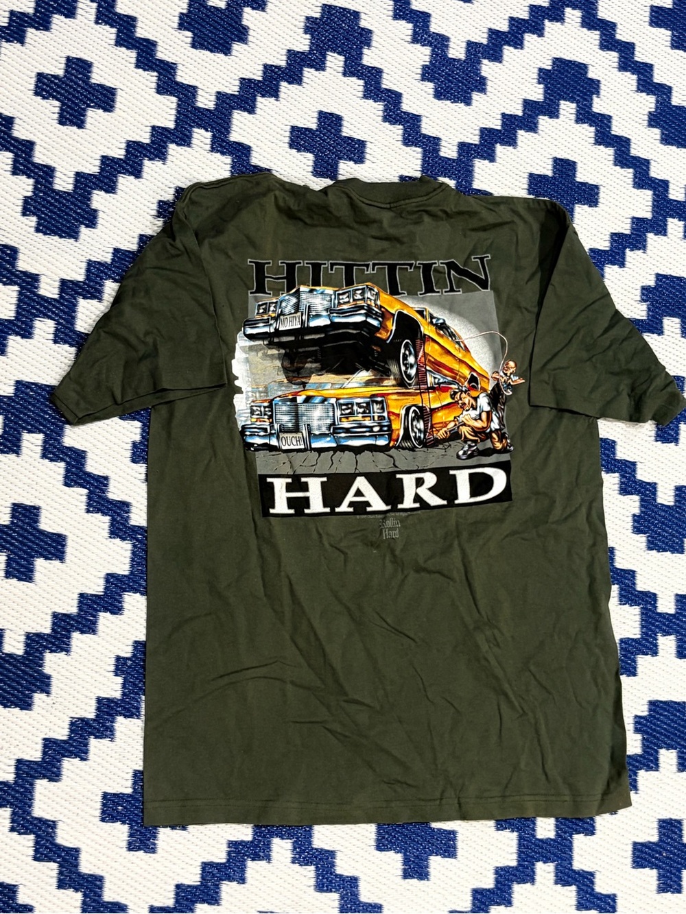 Vintage Rollin Hard “Hittin Hard” 1996 Lowrider Car Chicano Art T shirt XL New
